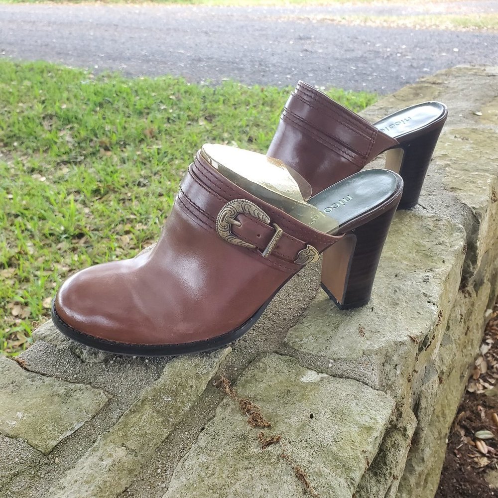 Nicole Frisco M080 Rye mules